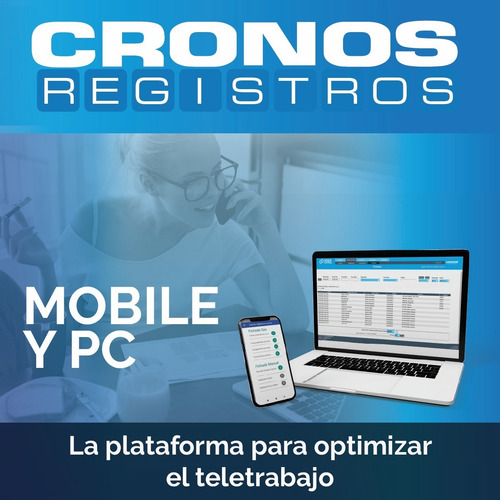 Imagen 10 de 10 de Reloj Control Horario Virtual Teletrabajo Cronos Registros P