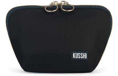 Kusshi Bolsa De Maquillaje Diaria, Satn Negro/rojo, Bolsa De