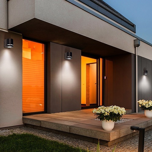 Imagen 2 de 10 de Pack X2 Aplique Unidireccional Difusor Exterior + Led Gu10