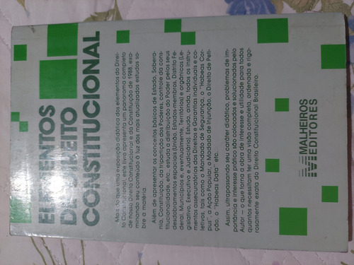 Livro Elementos De Direito Constitucional Michel Temer