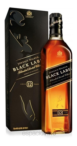 Imagen 1 de 1 de Whisky Johnny Walker Black Label 1l Con Caja.arealed Rosario