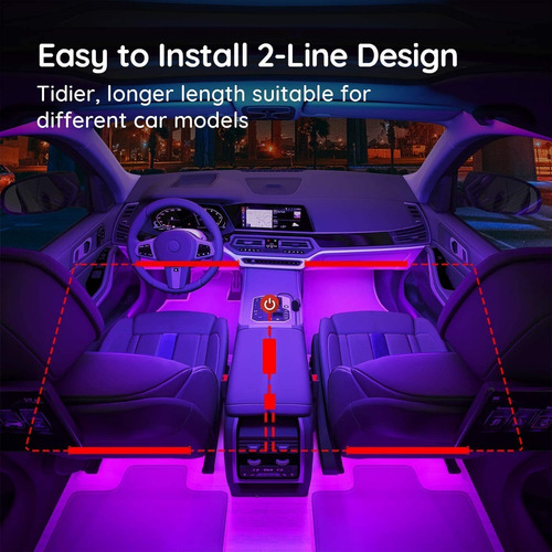 Govee Luces Interiores De Coche Led Rgb Control App Y Remot
