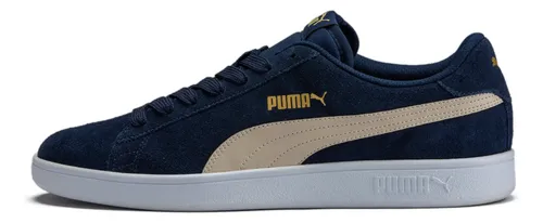 Tênis Smash V2 Puma Azul E Dourado 38 Br