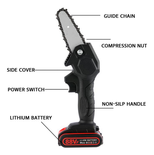 1200w 6 Pulgadas Sierra Eléctrica Inalinalámbrica Mini Motos