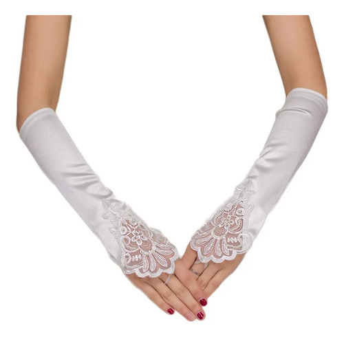 Guantes Blancos Primera Comunión, Boda, Largos, Encaje