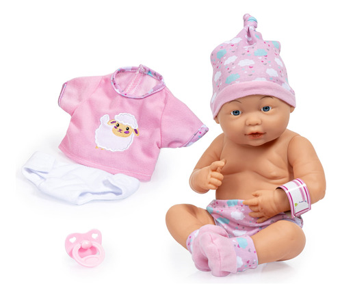 Bayer Design Dolls: Recién Nacido Baby - Pink, Oveja - Con A