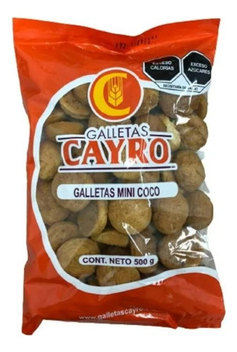 7 Pzas Galletas Cayro Mini Coco 500 G