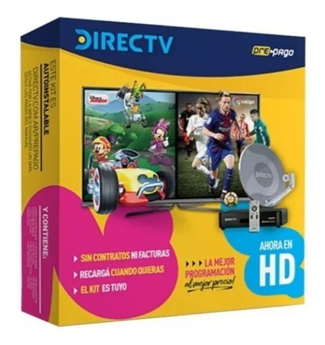 Kit Directv Prepago Hd 1 Deco Antena 46cm.