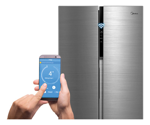 Outlet Geladeira Side By Side 442l Inverter Cor Inox Conecta