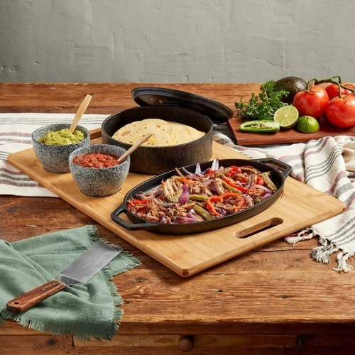 Imagen 6 de 6 de Set De Fajitas Smith & Clark Para Servir Y Calentar 8 Pzas
