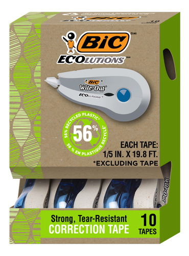 Bic Ecolutions Wite-out - Cinta Correctora De La Marca, 19.8