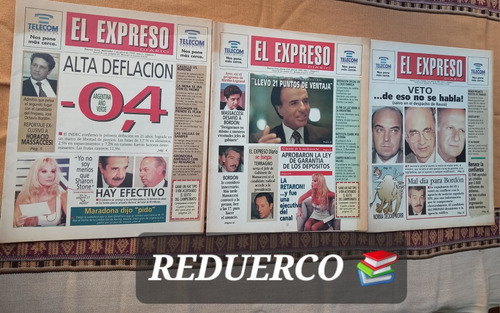 Diario El Expreso N° 1 Al 3 Año 1995 Menem Cavallo 