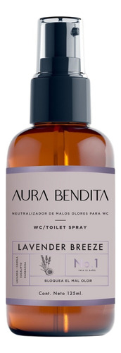 Toilet Spray 125ml Aura Bendita Para Baño Lavender Breeze