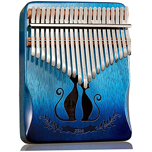 Lvpets Kalimba 21 Key Thumb Piano Premium Mahogany Cat Lover