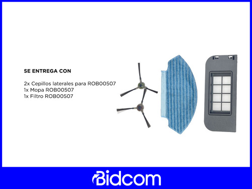 Kit Repuestos Mopa Filtro Cepillo Gadnic Aspiradora Rob00507