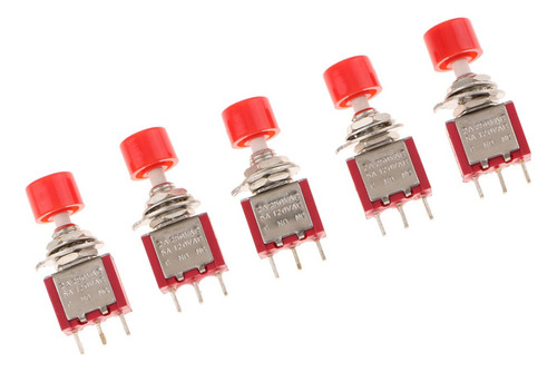 Remai 6 Mm 3 Pines Mini Botón Momentario Interruptor 2a