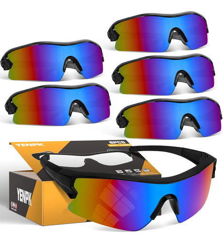 Yenpk Paquete De 6 Lentes De Seguridad Multicolor, Certifica