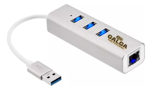 Adaptador Hub Usb 3.0 A Rj45 Ethernet Red Lan + Usb 3.0 X 3