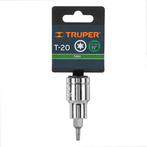 Dado Punta Torx Convexa T20 Cuadro 1/2´ Acero Pulido 13434