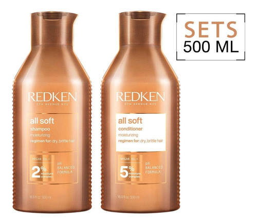  Redken Pack Shampoo Y  Acondicionador All Soft 500 Ml