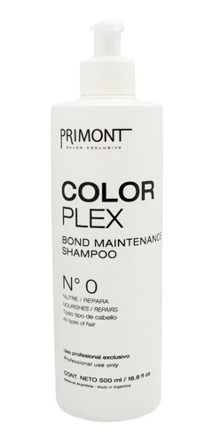 Primont Color Plex Shampoo Paso N° 0 Reparador Pelo 500ml 6c