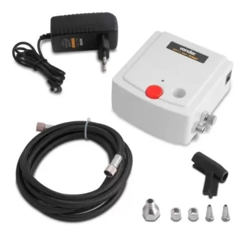 Imagem 5 de 7 de Kit Aerógrafo Com Mini Compressor + Acessorios Vonder