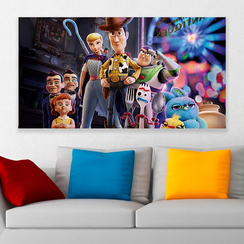 Cuadro Decorativo Toy Story 3 Personajes Art 80x50cm