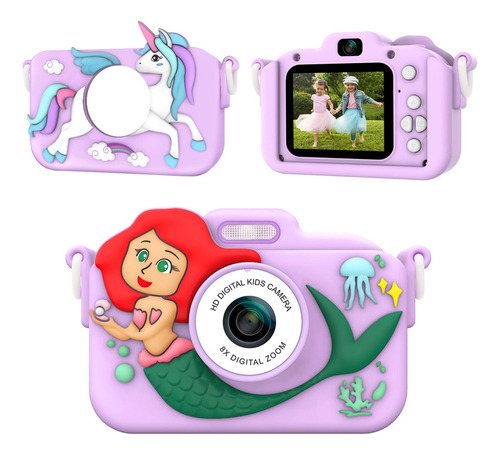 Mylorful Cámara Para Niños, Sirena Y Unicornio Selfie Cám