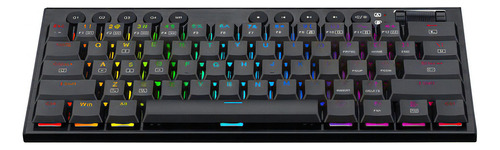 Teclado Redragon Horus Mini Pro K632 60% Wireless Switch Red Color del teclado Negro Idioma Inglés US