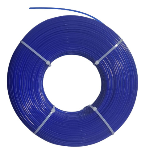 Bobina Fio Nylon 3 Mm Redondo P/ Uso Profissional 2 Kg Meada Cor Azul