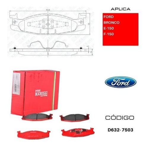 Pastillas Delanteras Frenos Ford E-150 1994-2002