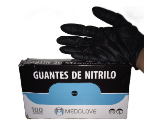 Guantes Nitrilo Medglove - Caja X 100 Unidades