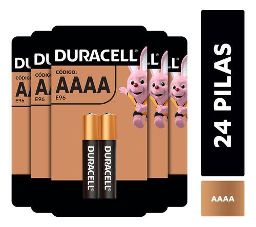 Pack 24 Pilas Alcalinas Duracell  Aaaa  1,5v