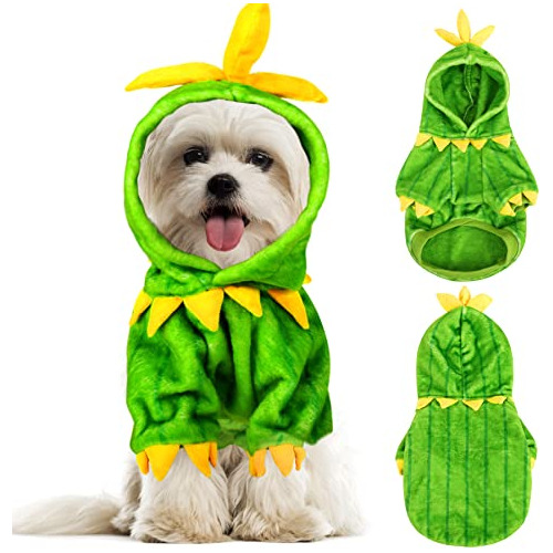 Disfraces De Halloween Perros, Lindo Abrigo Verde Forma...