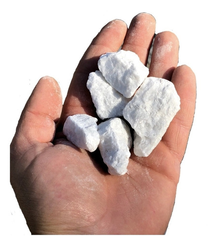 Piedra Partida Blanca Marmol Granza X 25 Kg Premium Oferta
