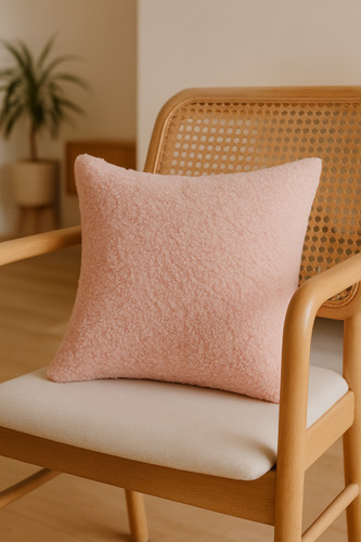 Funda De Almohadón Decorativa X3 45x45cm Natural Boucle