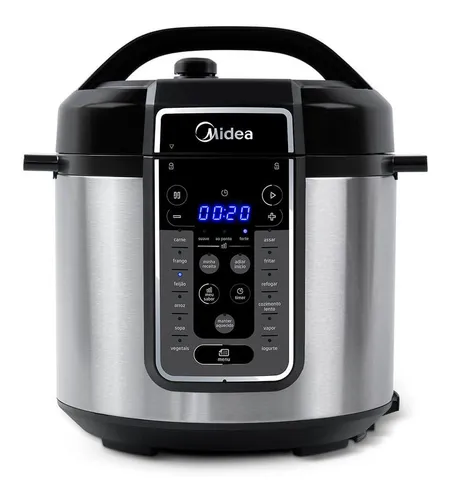 Panela De Pressão Elétrica 6 L Mastersteam Inox Midea Cor Cinza