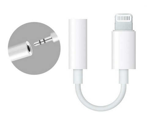 Adaptador Para Fone Ouvido P2 Compatível iPhone Cor Branco