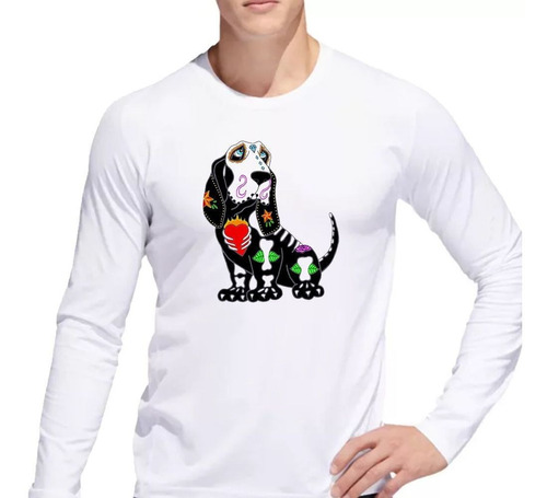 Remera De Hombre Perro Disfrazado Pintura Halloween Ml