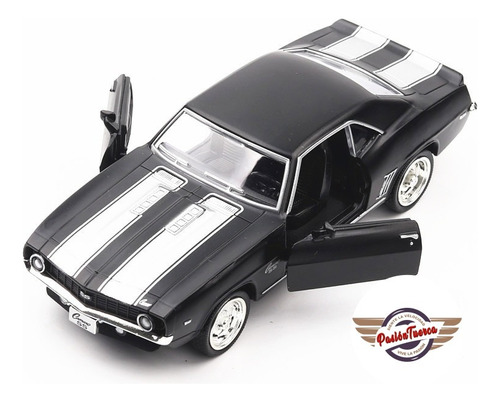 Chevrolet-coche Camaro Ss 1969, De Metal Fundido,1:36.