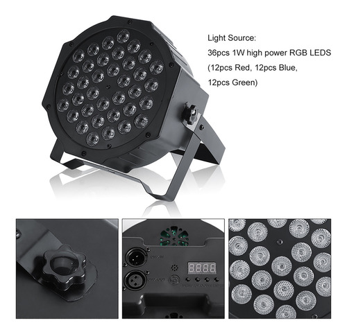 Control Remoto Stage 72 W 36 Led Rgb Party Disco Club Dmx512