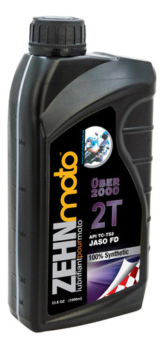 Aceite 2 Tiempos Sintético Zehnmoto Über 2000 Api Jaso 1 Lt