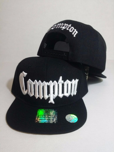 Gorra Compton California Snapback Unitalla Calidad Negra