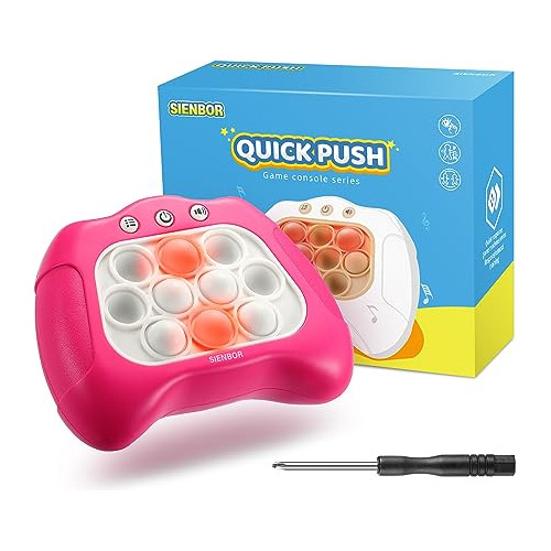 Sienbor Quick Push Game Console,4 Modes Games, A Toy Qsf8i