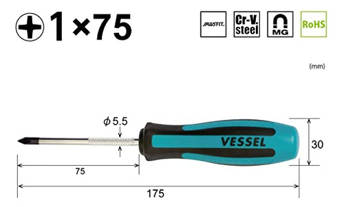 Vessel 900 Megadora +1x75 (jis) +1 Screwdriver 900-1-75