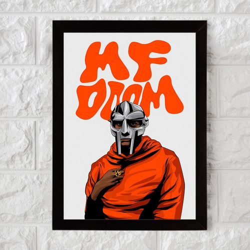 Mf Doom, Rap, Quadro Com Moldura 33x24cm