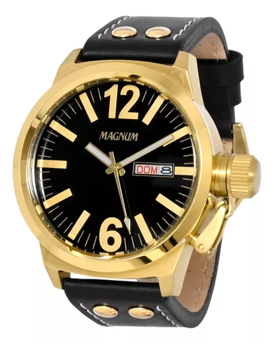 Relógio Masculino Pulseira Couro Magnum Ma31524j