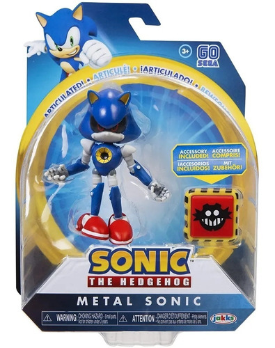 Boneco Metal Sonic Articulado - The Hedgehog - Fun F00662