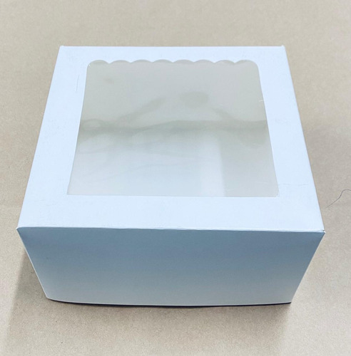 Caja Para Mini Torta O Regalo C/visor 19x19x10 X 10 Unidades