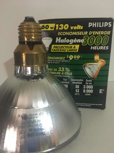 Bombillo Reflector Philips De Halogeno 3000 Importado 60w130